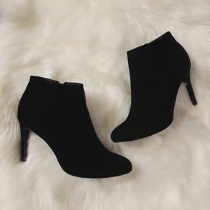 Black Suede Stiletto Ankle Boots